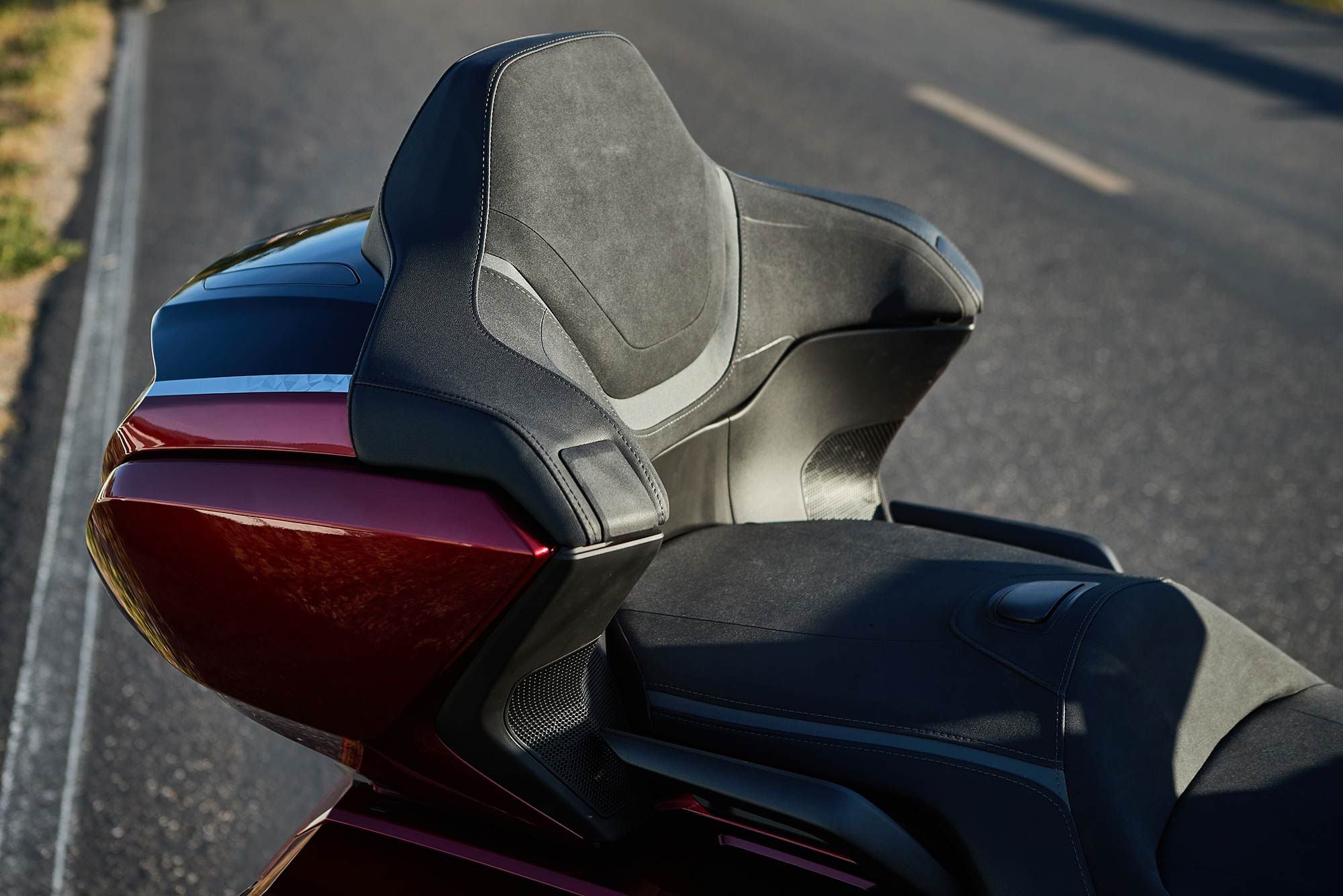 Honda has increased the angle of the passenger backrest for a more relaxed seating position.