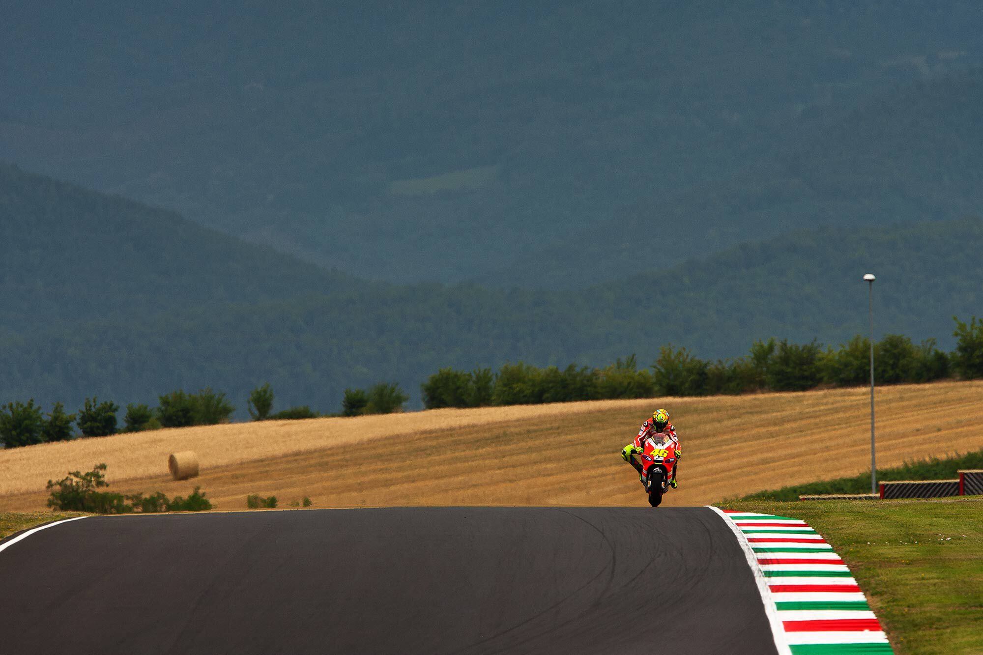Rossi describes his time on the Ducati as “great challenge.”