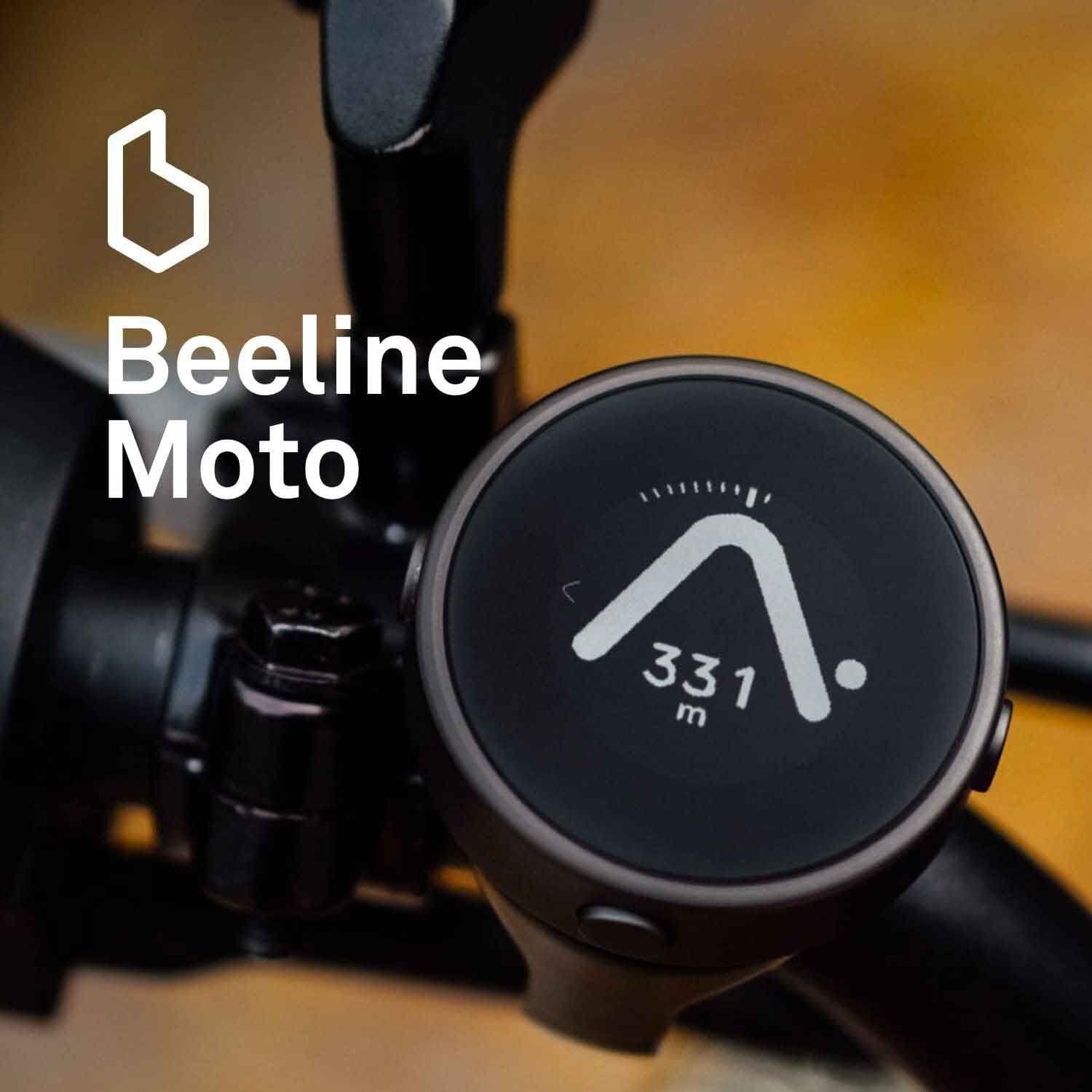 The Beeline GPS is a minimally distracting navigation system that easily fits on a motorcycle’s handlebar.