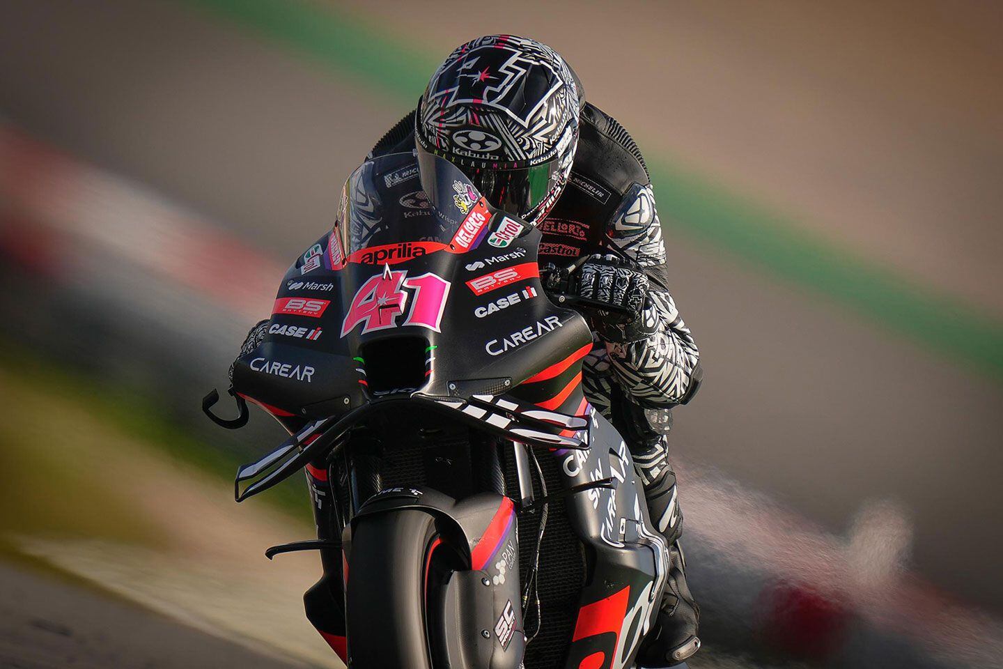 Aprilia’s efforts to smooth the surfaces at the front of its MotoGP racers includes smoothing the flow over fork legs and brakes.