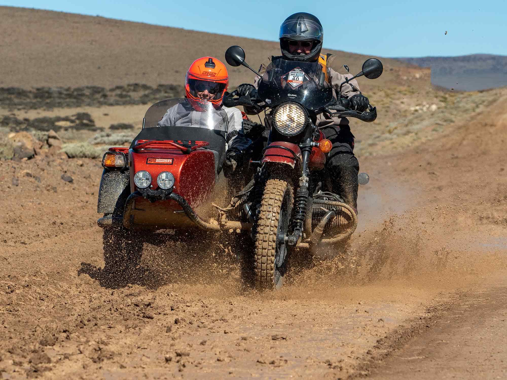 Scenes from Ural’s MotoDiscovery tour through Argentina and Chile. News of the war broke out during the last days of the trip.