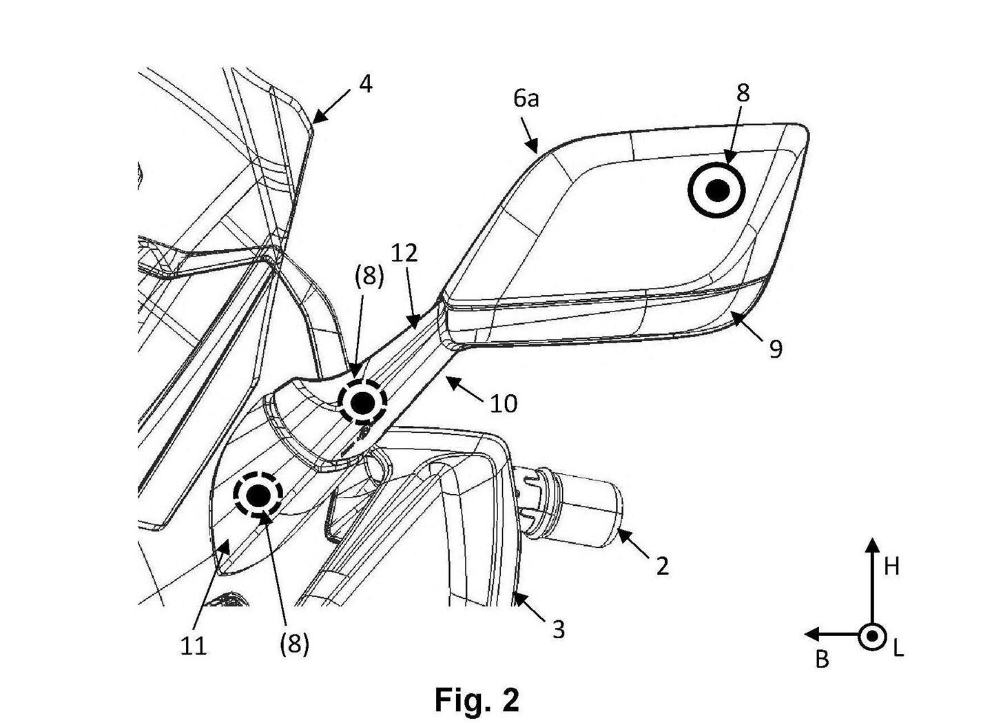 In the proposed patent, a pair of forward-facing cameras will be installed in the mirrors, one on each side.