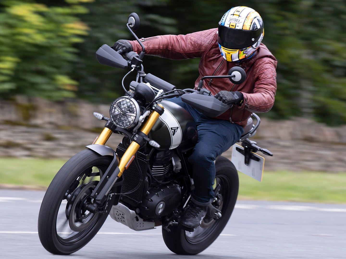 Triumph’s Scrambler 400 X is powered by the firm’s new single—same as the Speed 400 but with notable changes to the chassis.