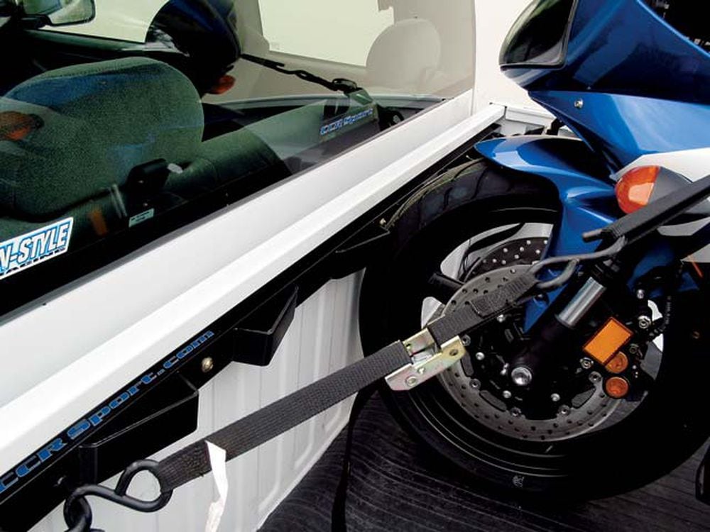Motorcycle Motorbike tie down strap straps track day trailer YZF ZZR GSXR CBR ZX 