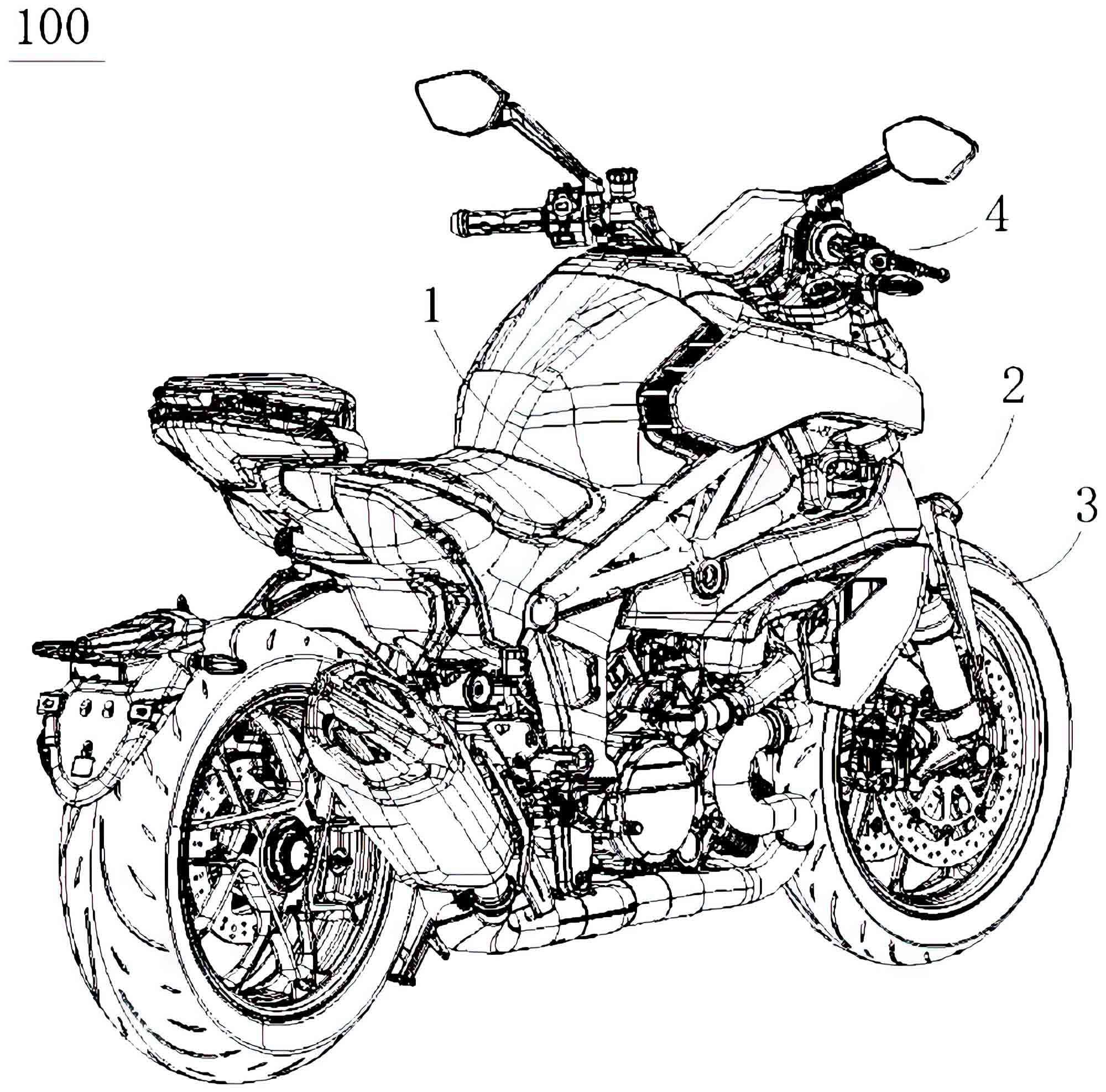Detailed patent images of the forthcoming 1250NK show that it will have many of the details of the concept bike.