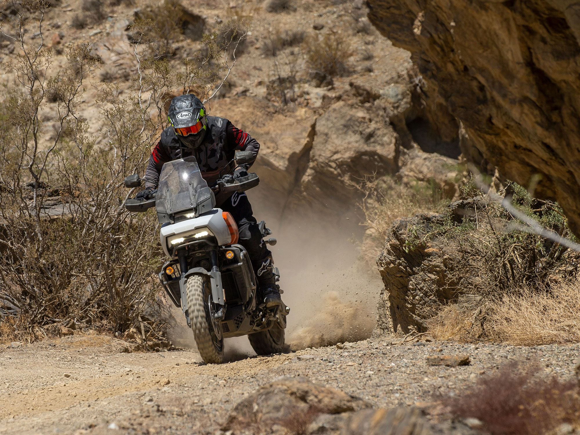 Our test Pan America 1250 Special was fitted with tubeless cross-spoke wheels to handle the rigors of off-roading.