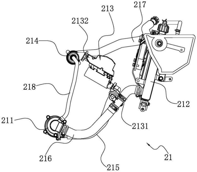 The patent is related to the engine’s cooling system.