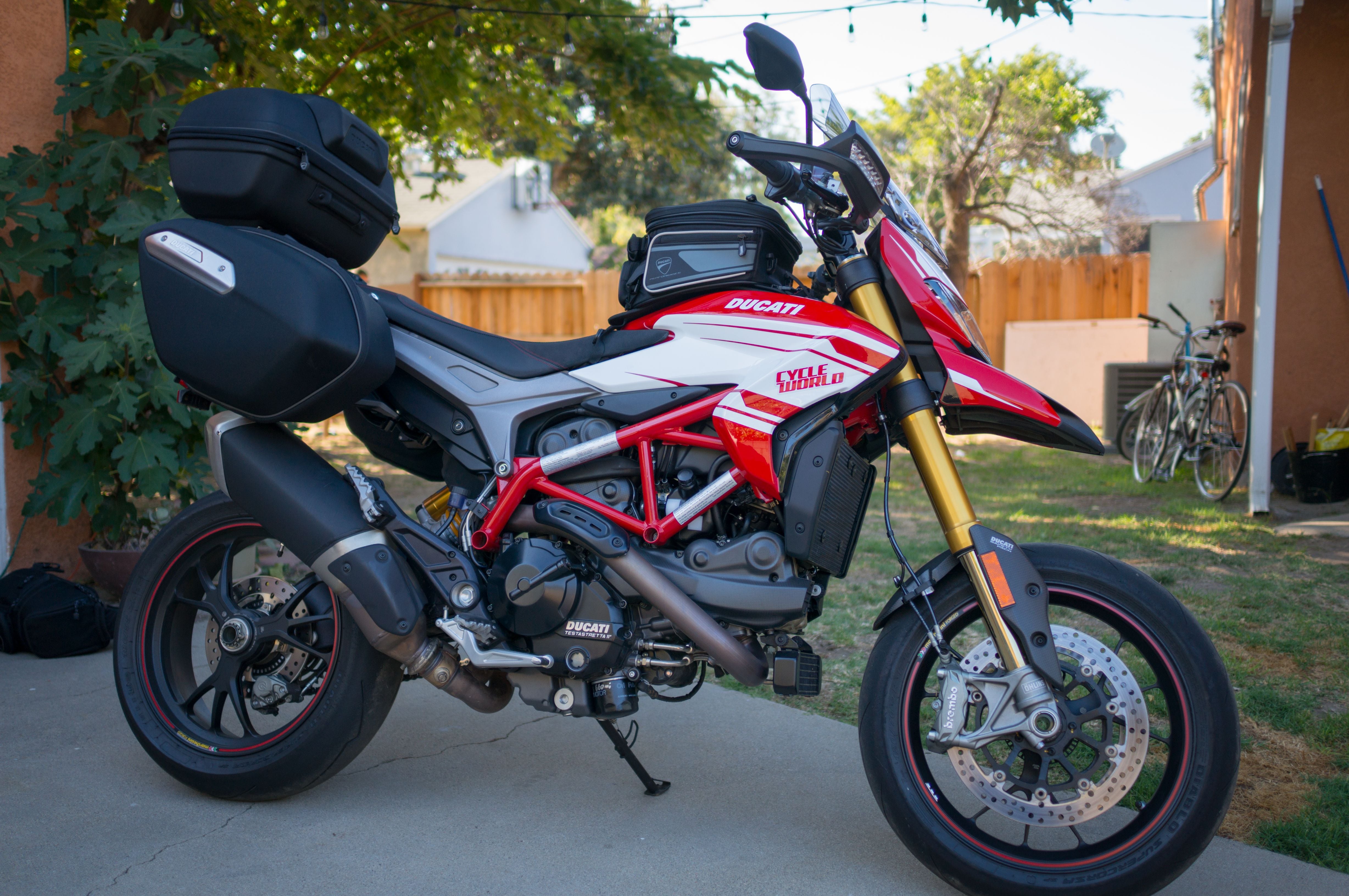Ducati hypermotard store luggage