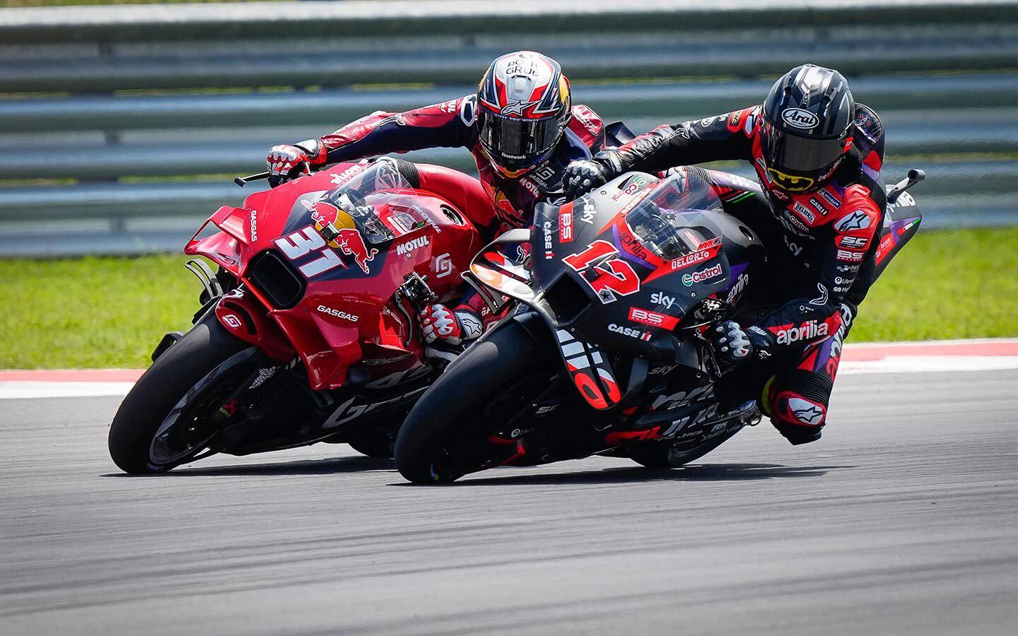 Maverick Viñales chased down 10 riders to take the win at COTA, GasGas’ Pedro Acosta was his last victim.