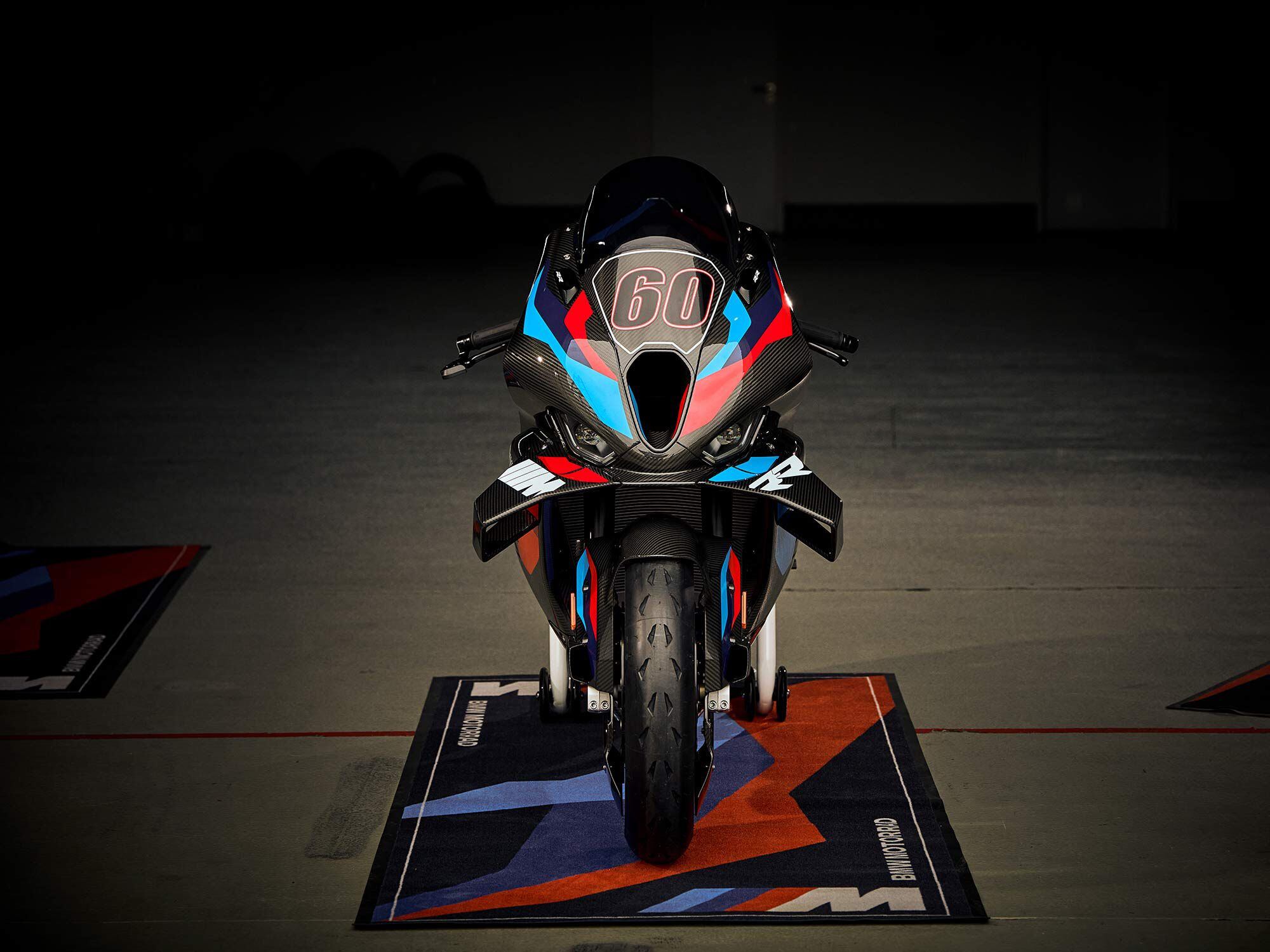 BMW’s M 1000 RR homologation special has perhaps the largest aero winglets currently on the market.
