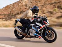 2023 BMW M 1000 R accelerating on desert highway