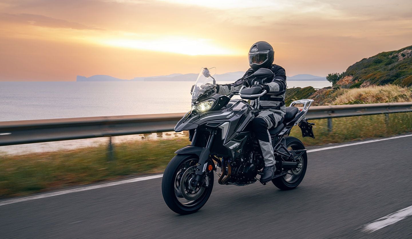Benelli claims 70 hp from the 702’s 698cc engine.