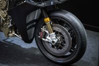 Brembo street-legal carbon-ceramic disc brakes are claimed to have a 40% lower moment of inertia than steel discs.