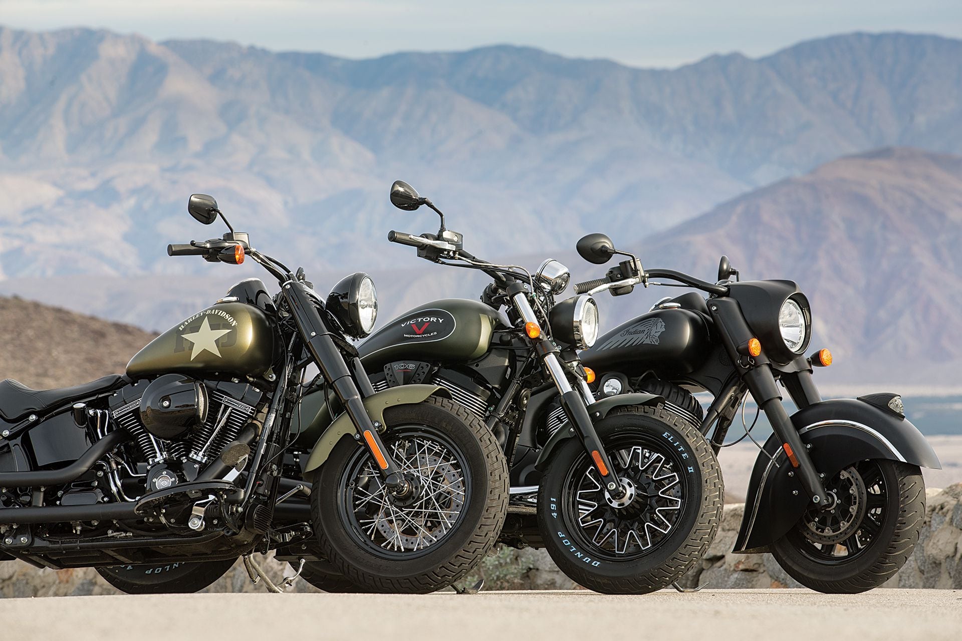Harley Softail Slim S vs. Indian Chief vs. Victory Gunner COMPARISON TEST |  Cycle World, image size:1920x1280