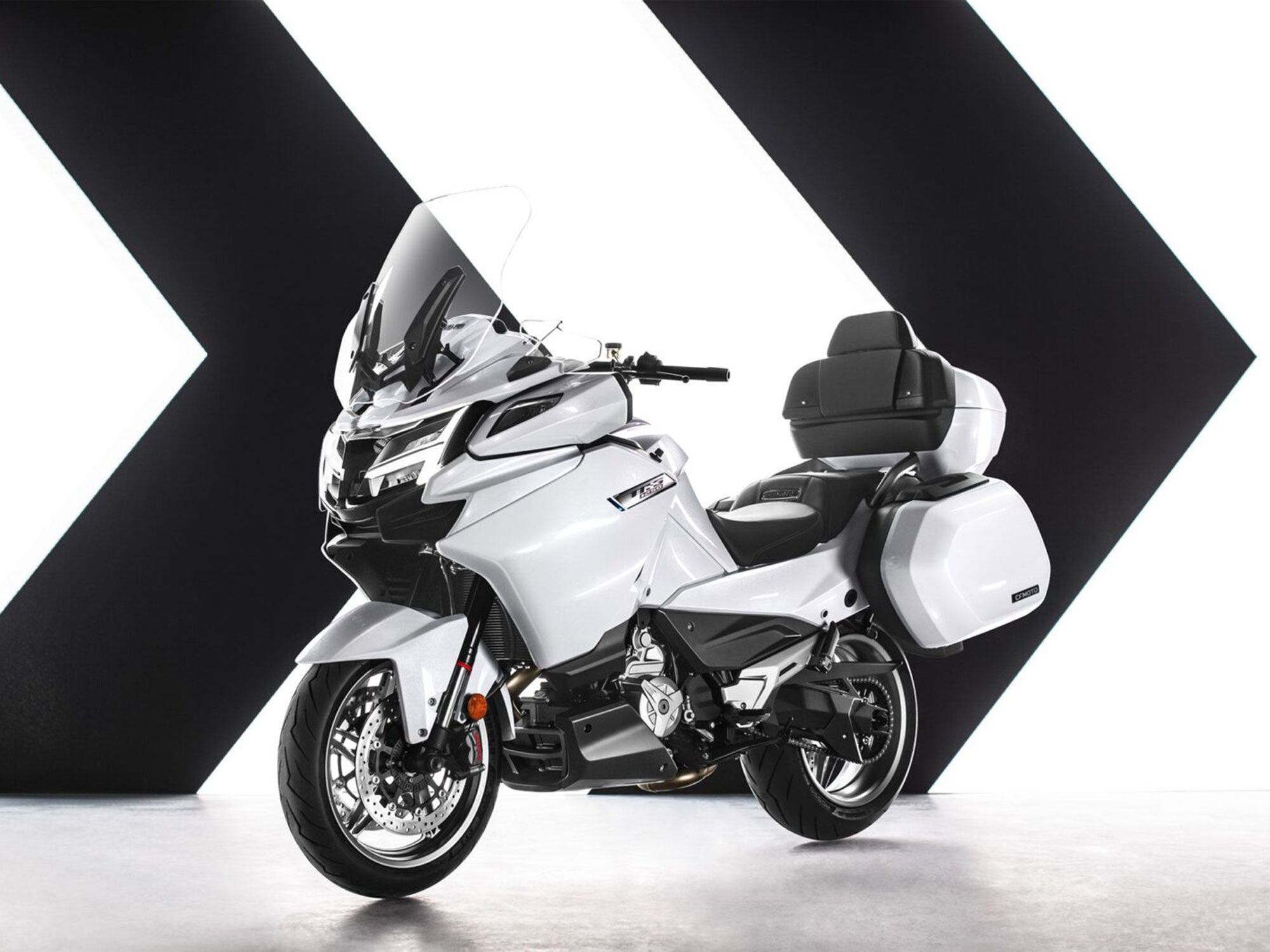 CFMoto’s 1250TR-G sport-tourer uses an engine loosely based on KTM’s LC8.