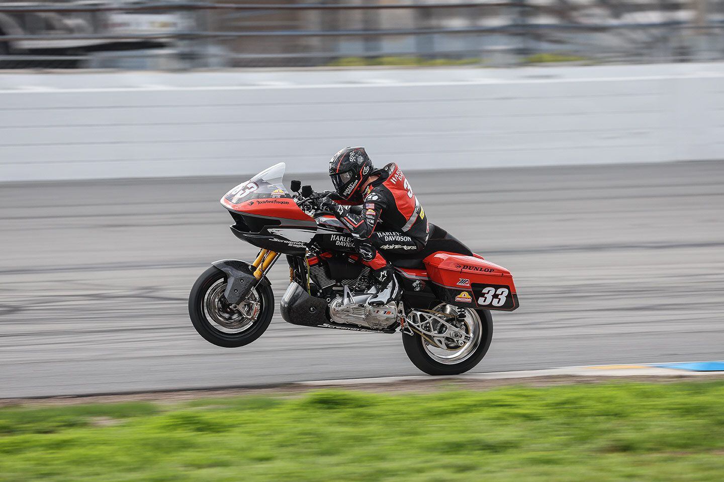 H-D’s Kyle Wyman took double wins in Daytona.