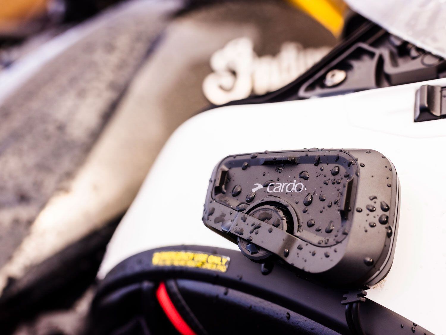 The Freecom 4x is fully waterproof and can be easily removed for charging.