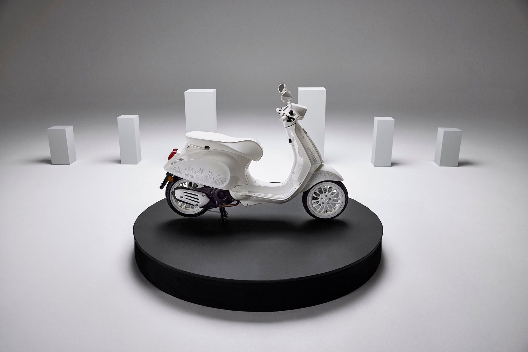 Bieber is the latest in a long line of influential stars to collaborate with Vespa, including Christian Dior and Giorgio Armani.