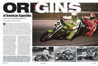 Origins of American Superbike magazine spread from Cycle World