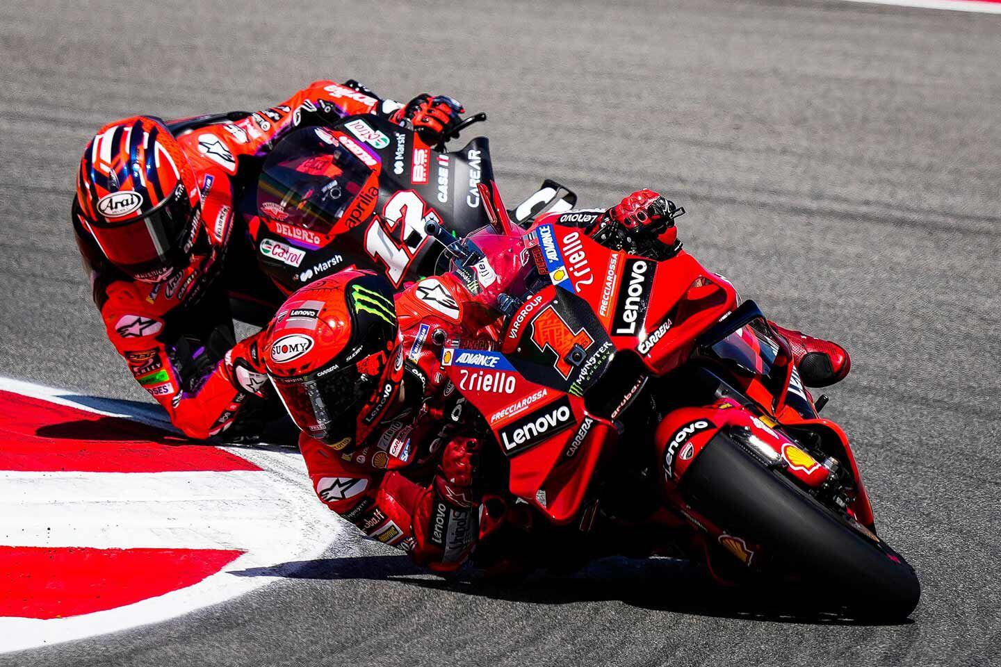 The opening round of the 2023 MotoGP Championship kicked off in Portimão. Saturday’s sprint race and Sunday’s GP ended the same way: Francesco Bagnaia in front.
