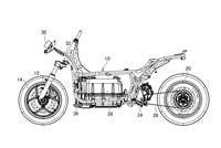 Yamaha E01 Electric Scooter frame patent design