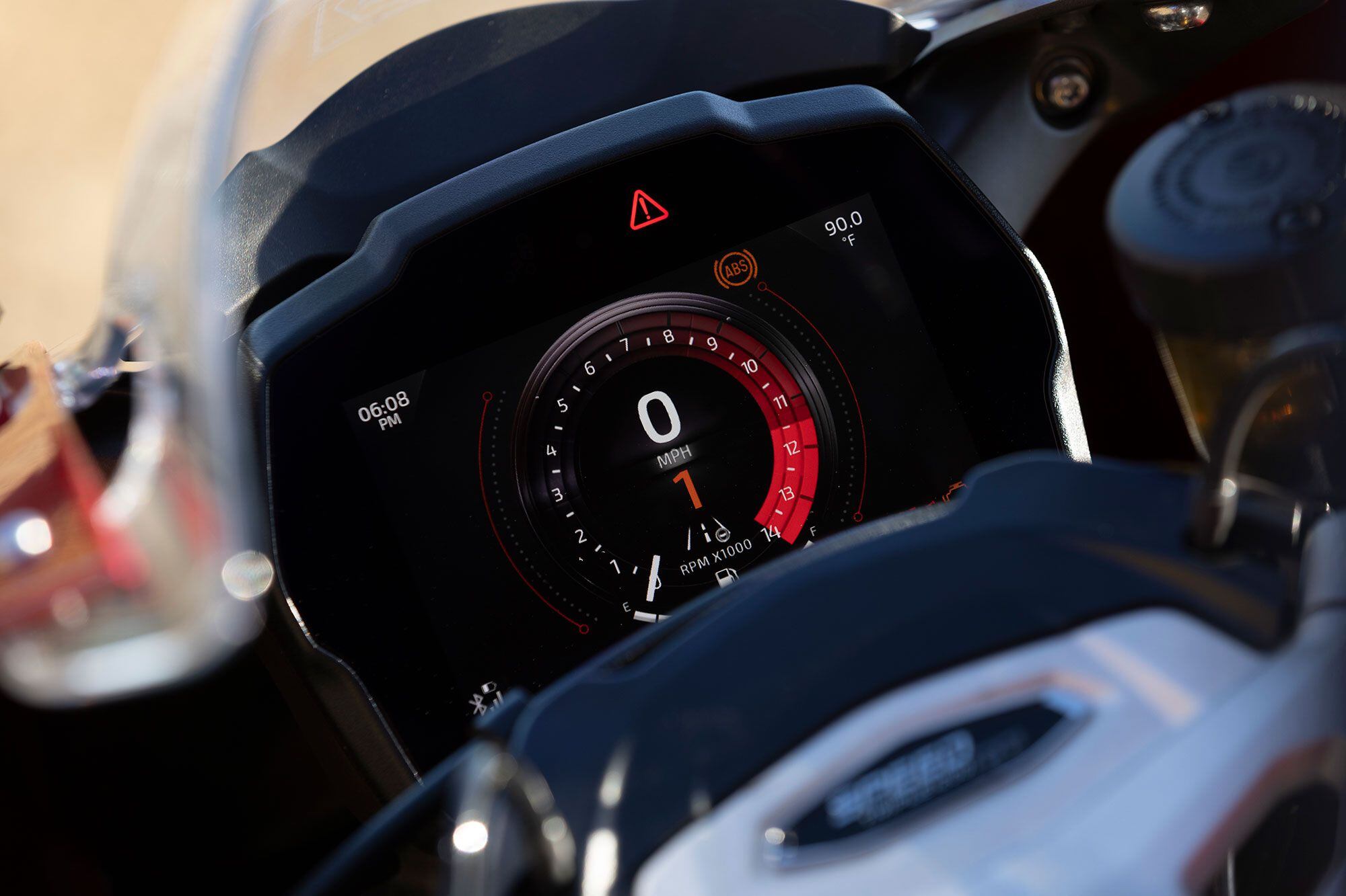 There are plenty of options to adjust through the Speed Triple 1200 RR’s 5-inch TFT dash.