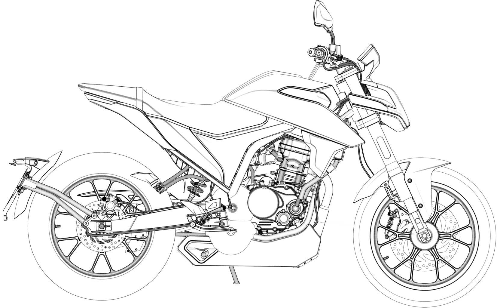 Fork and swingarm remain the same, and a TFT dash is retained as well.
