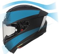 Shoei X Fifteen motorcycle helmet aerodynamics illustration