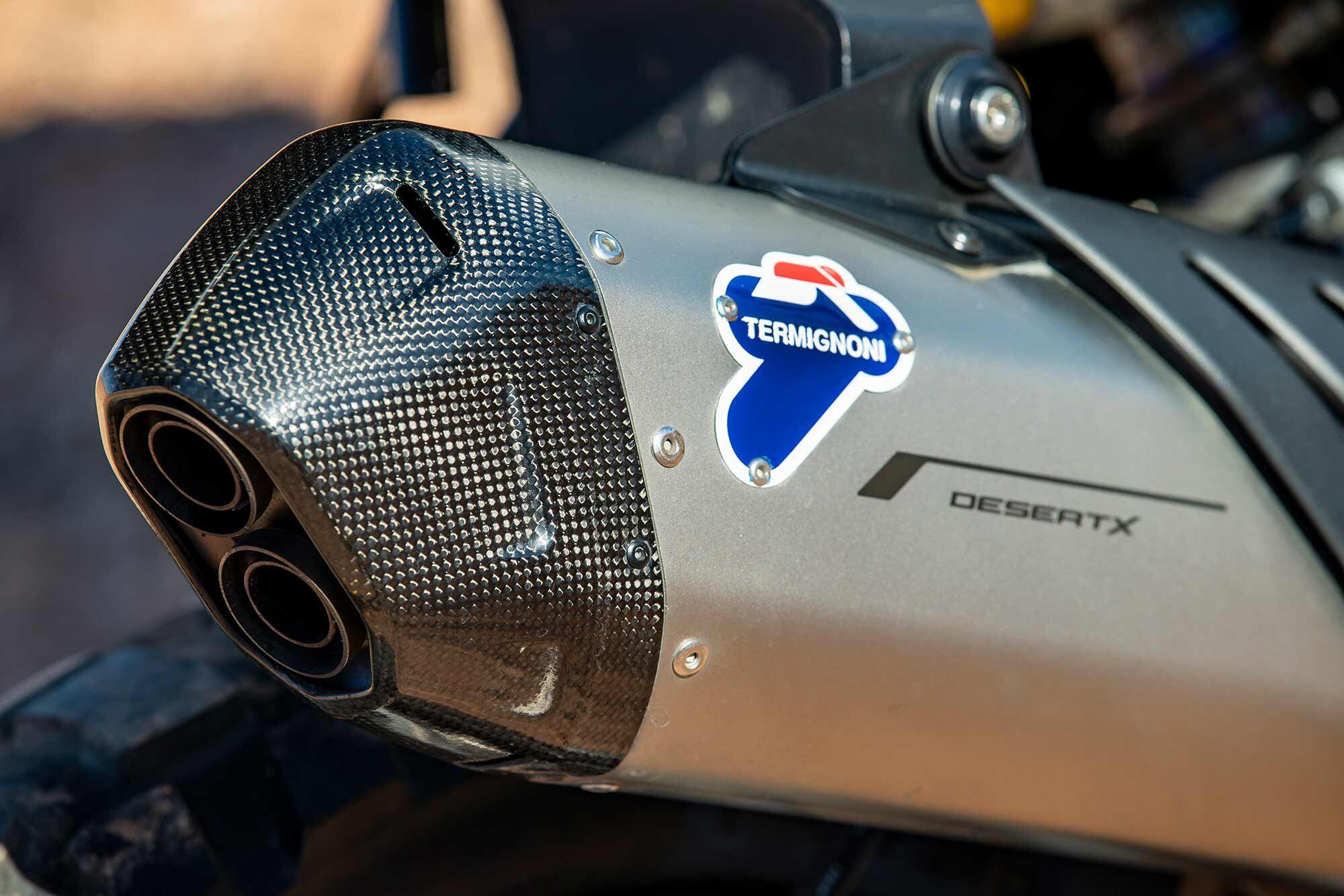 Our test unit was equipped with a Ducati Termignoni silencer.