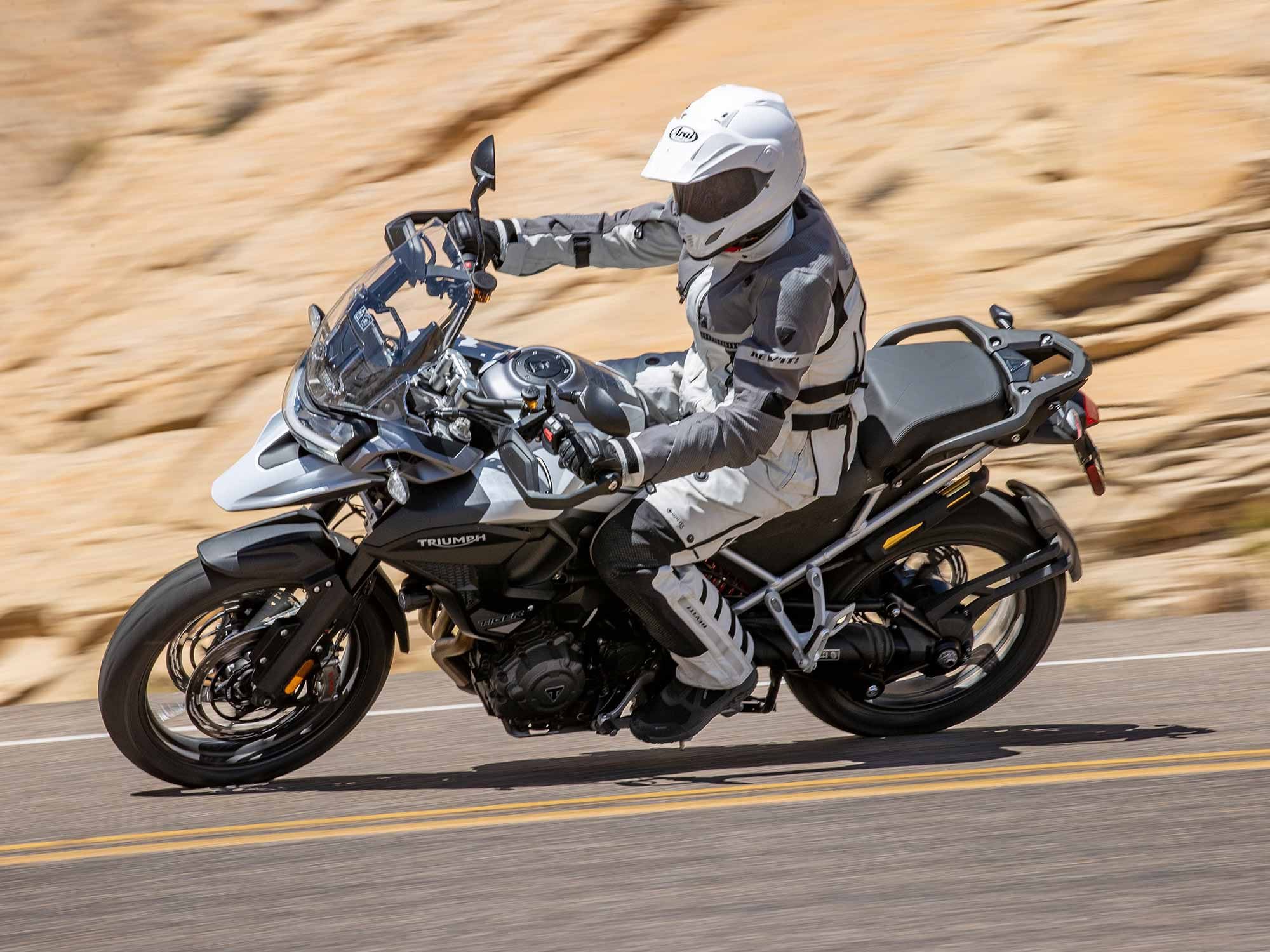 We fully expected the Tiger 1200 to be a great streetbike, but the Triumph was very good on the dirt as well.