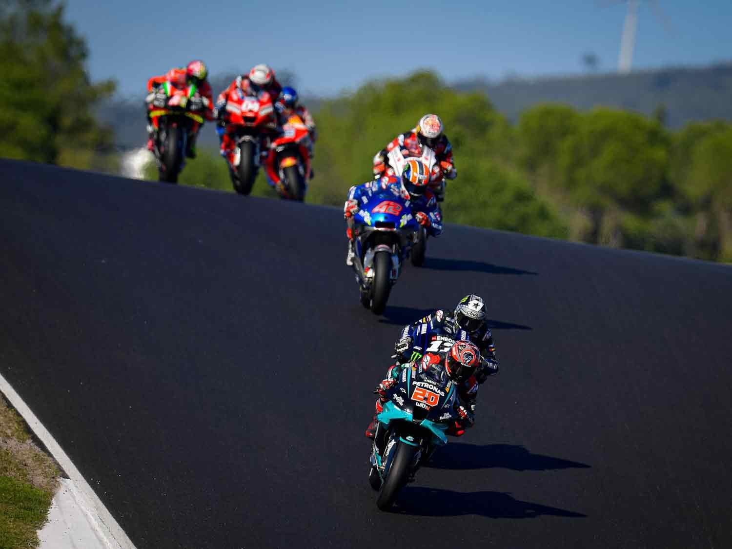 The undulations and bumps of Portimão made setup difficult for the super-stiff MotoGP bikes.