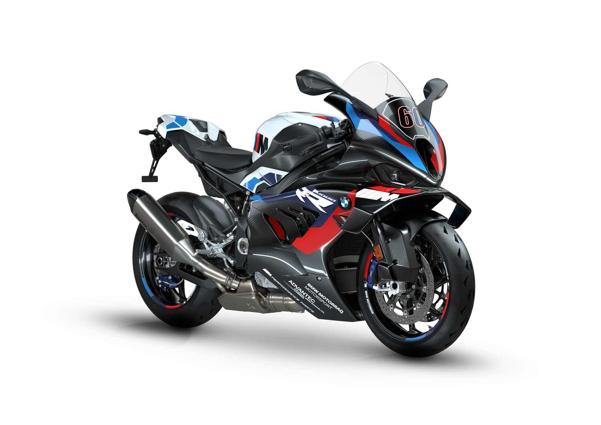 2023 BMW M 1000 RR in Light White Non-metallic.