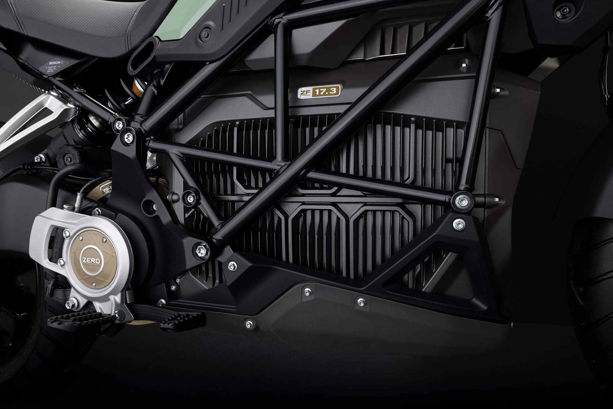 Rated with a nominal capacity of 17.3kWh, the battery of the DSR/X is the largest Zero has offered.
