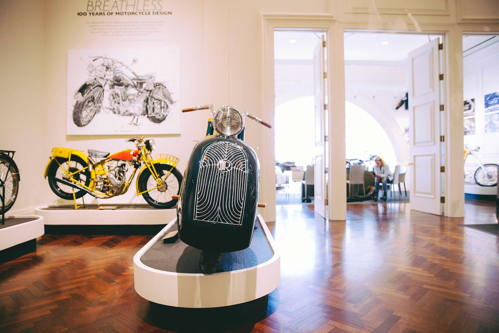 The museum’s History Hall holds 100 years of motorcycling history, be it production machines, prototypes, or racebikes.