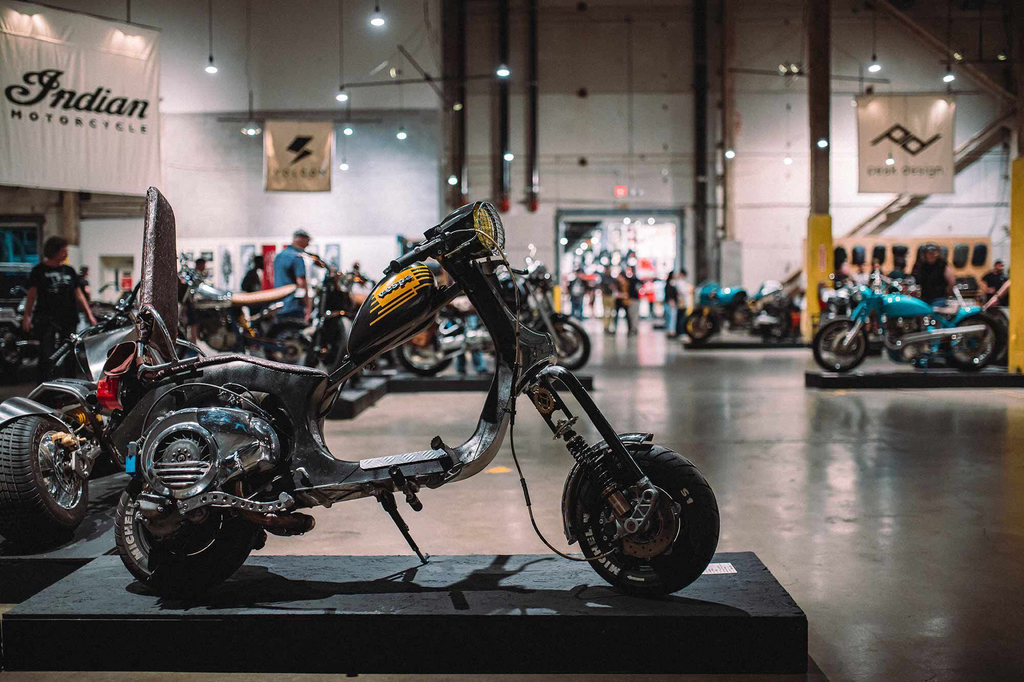This funky Vespa was one of our far-out favorites, built by Charles Carver, a Texas local.