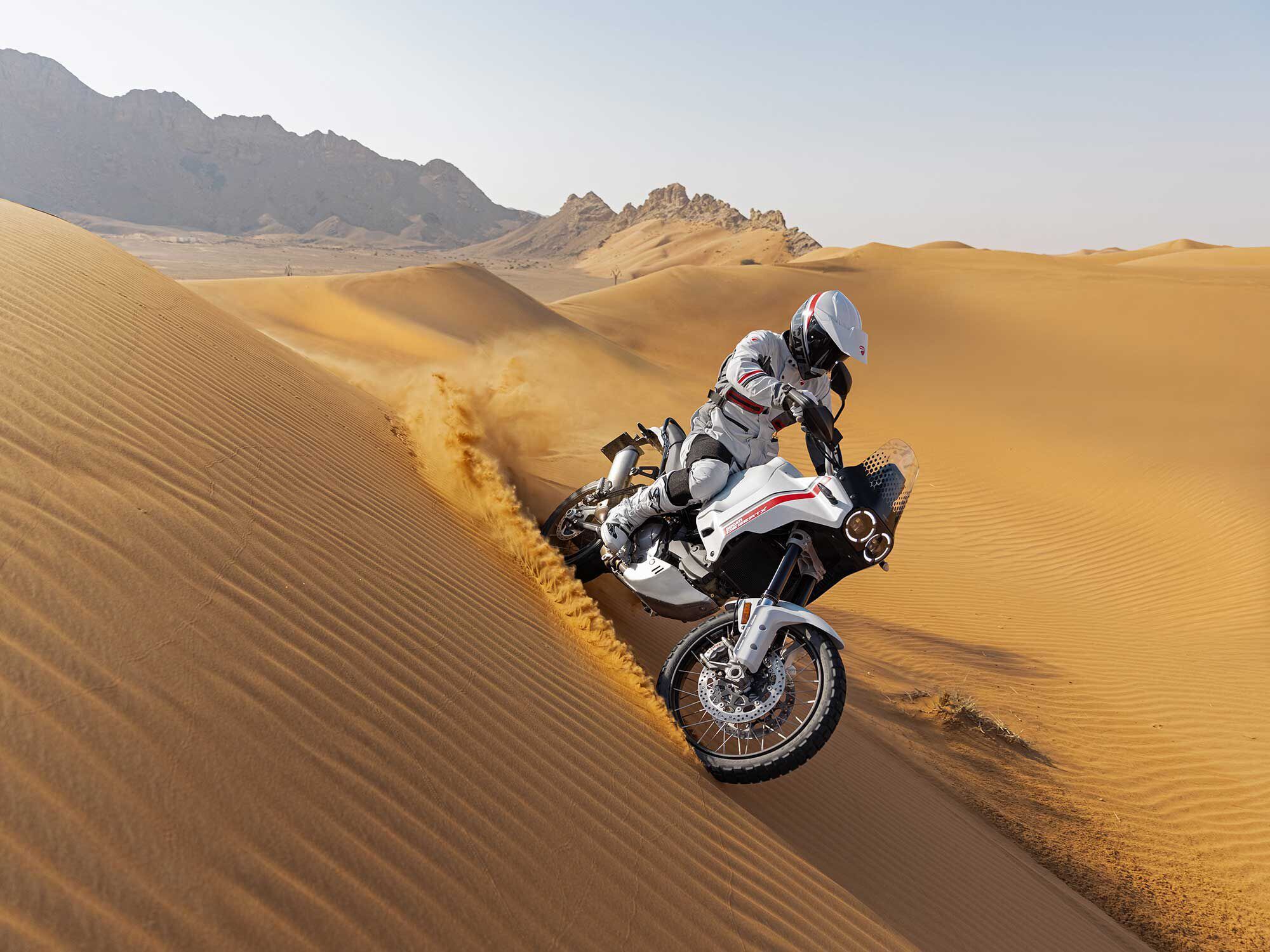 Turn and burn! The DesertX looks to offer capability no other Ducati has before.