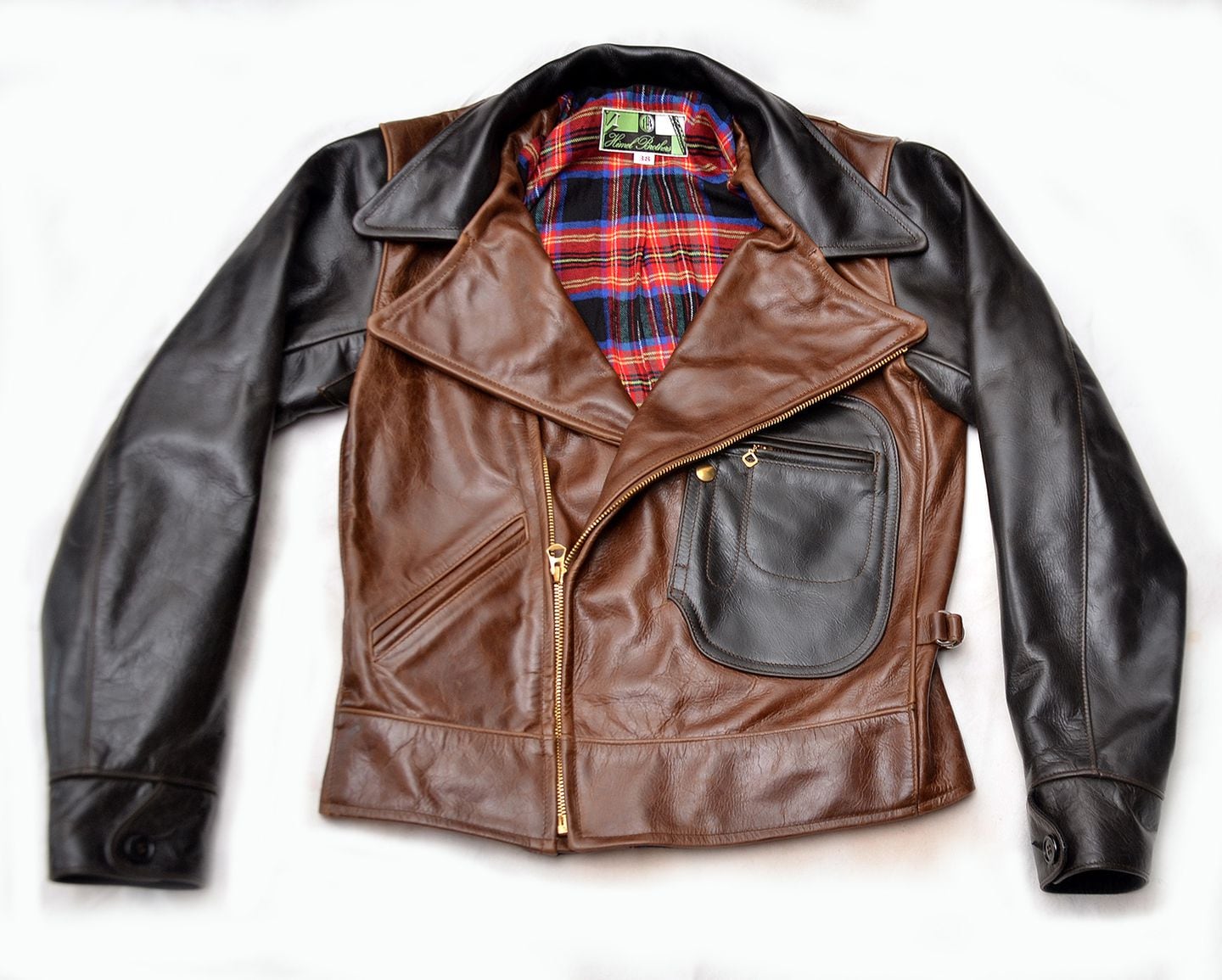 Vintage 70s Motor Design Leather Jacket