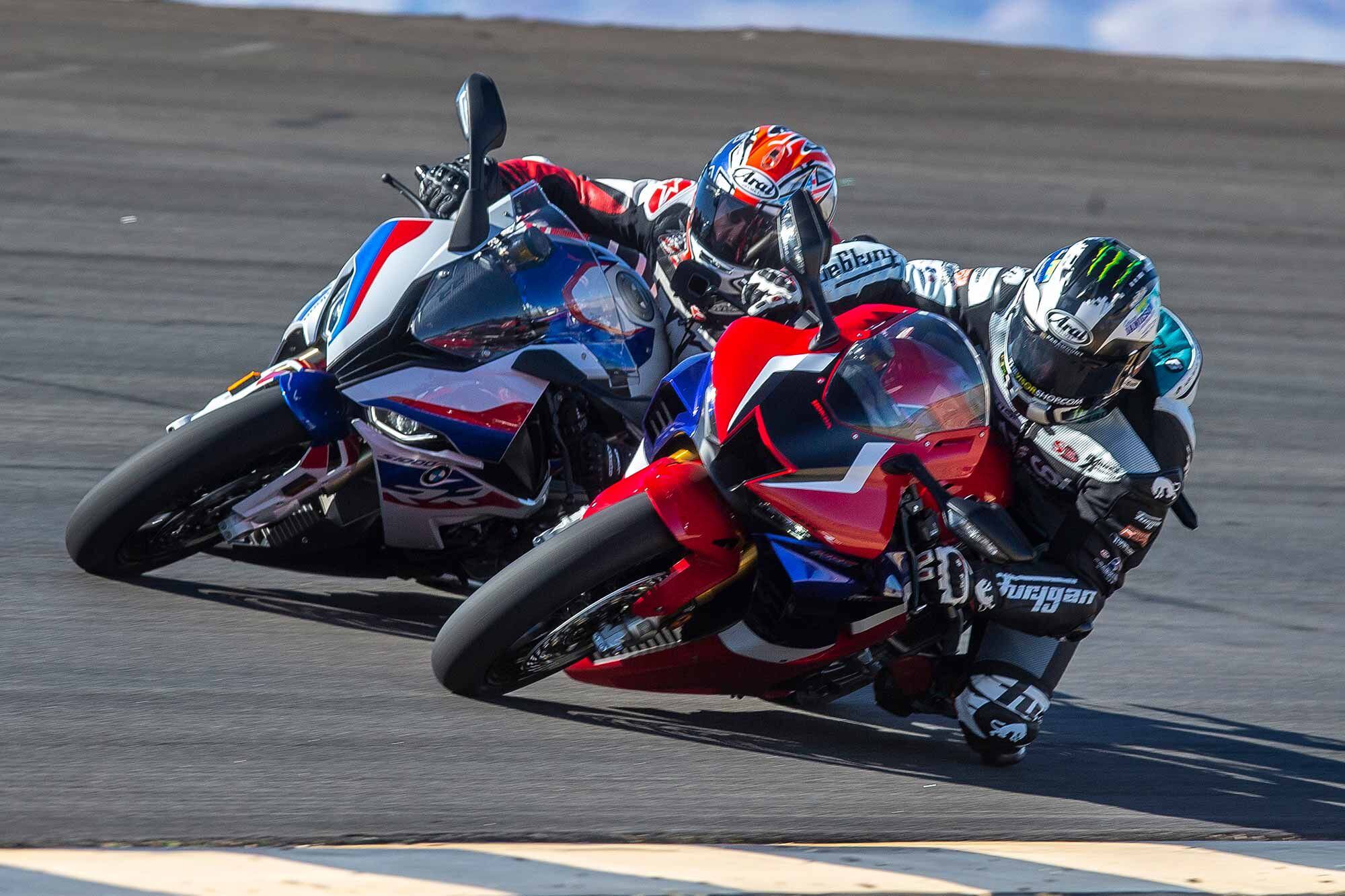Isle Of Man TT legend Michael Dunlop joined <i>Cycle World</i> at Chuckwalla Valley Raceway to test the Honda CBR1000RR-R Fireblade SP and BMW S 1000 RR.