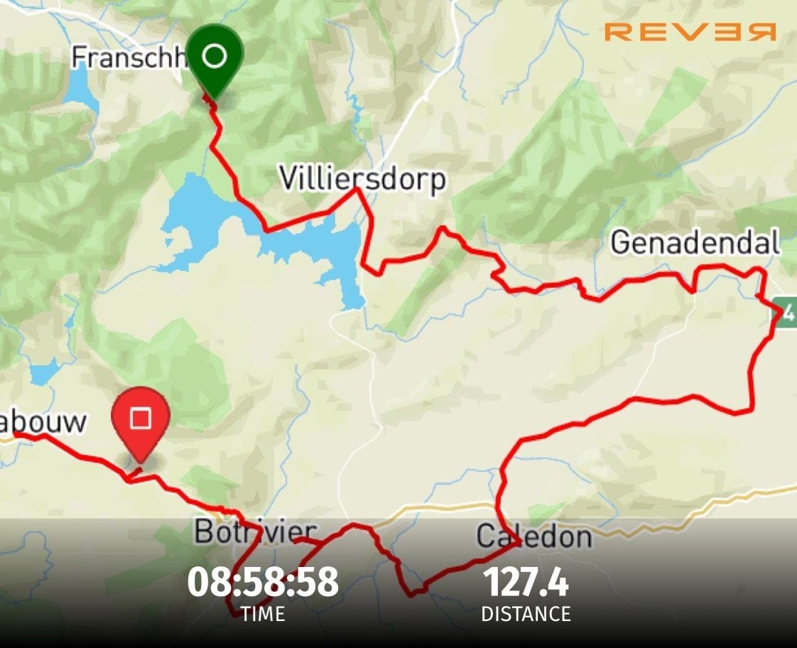 Day one route.
