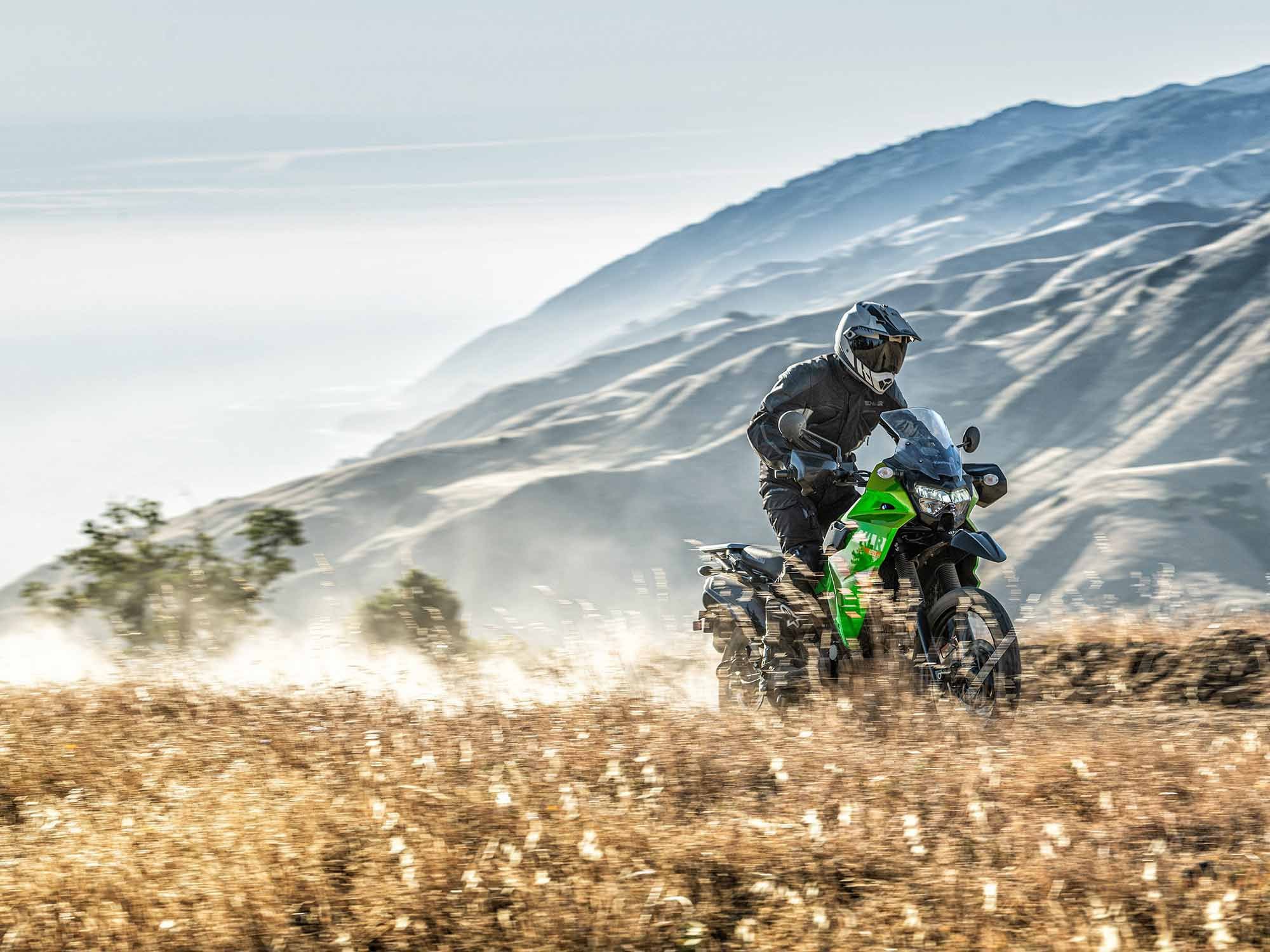 A KLR and a full tank of gas are a dream come true for thousands of two-wheeled wanderers.