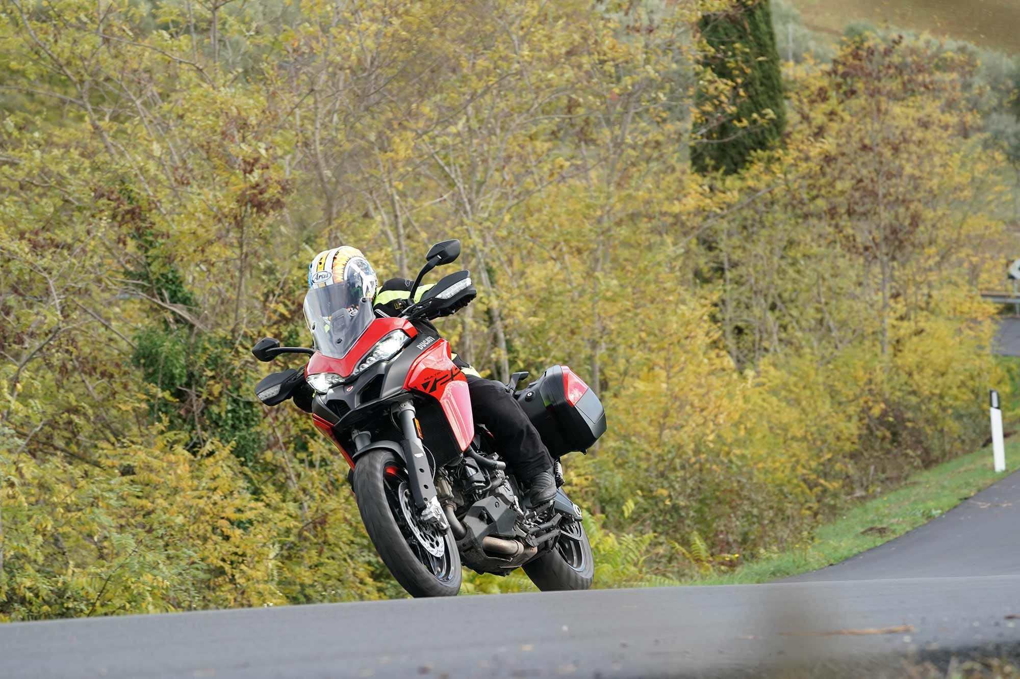 Moving through the countryside is smooth and effortless on the Multistrada V2 S.
