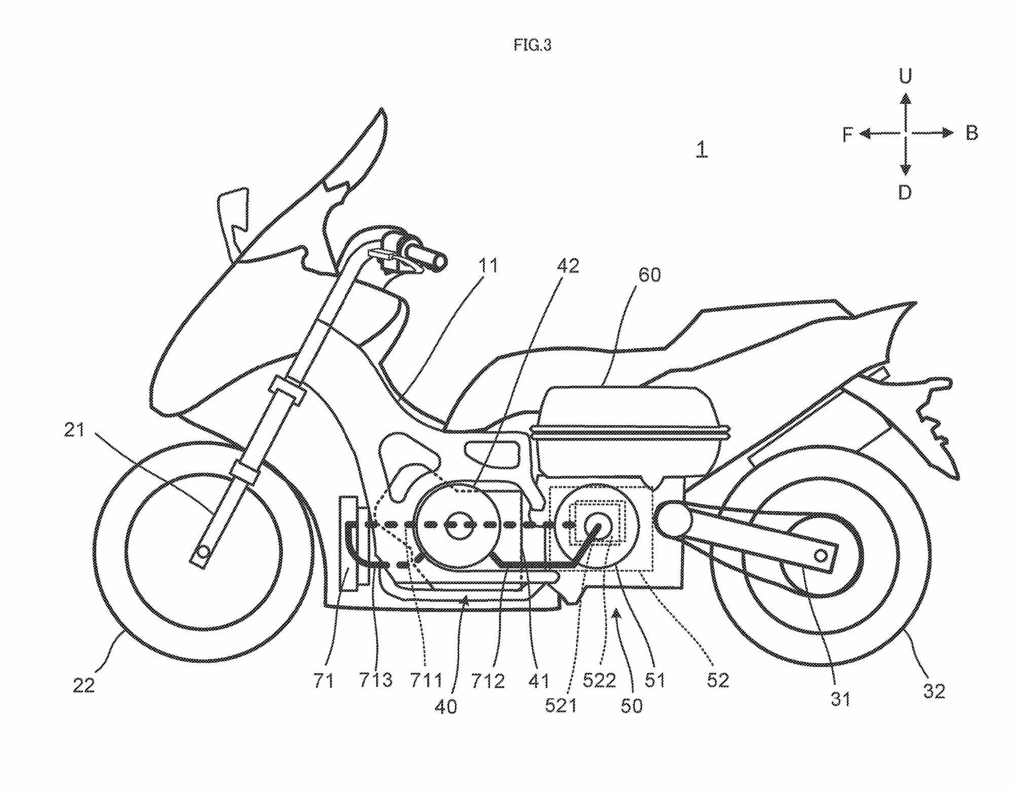This patent highlights a reconfigured cooling system with the engine, motor, and generator all cooled by one shared radiator.