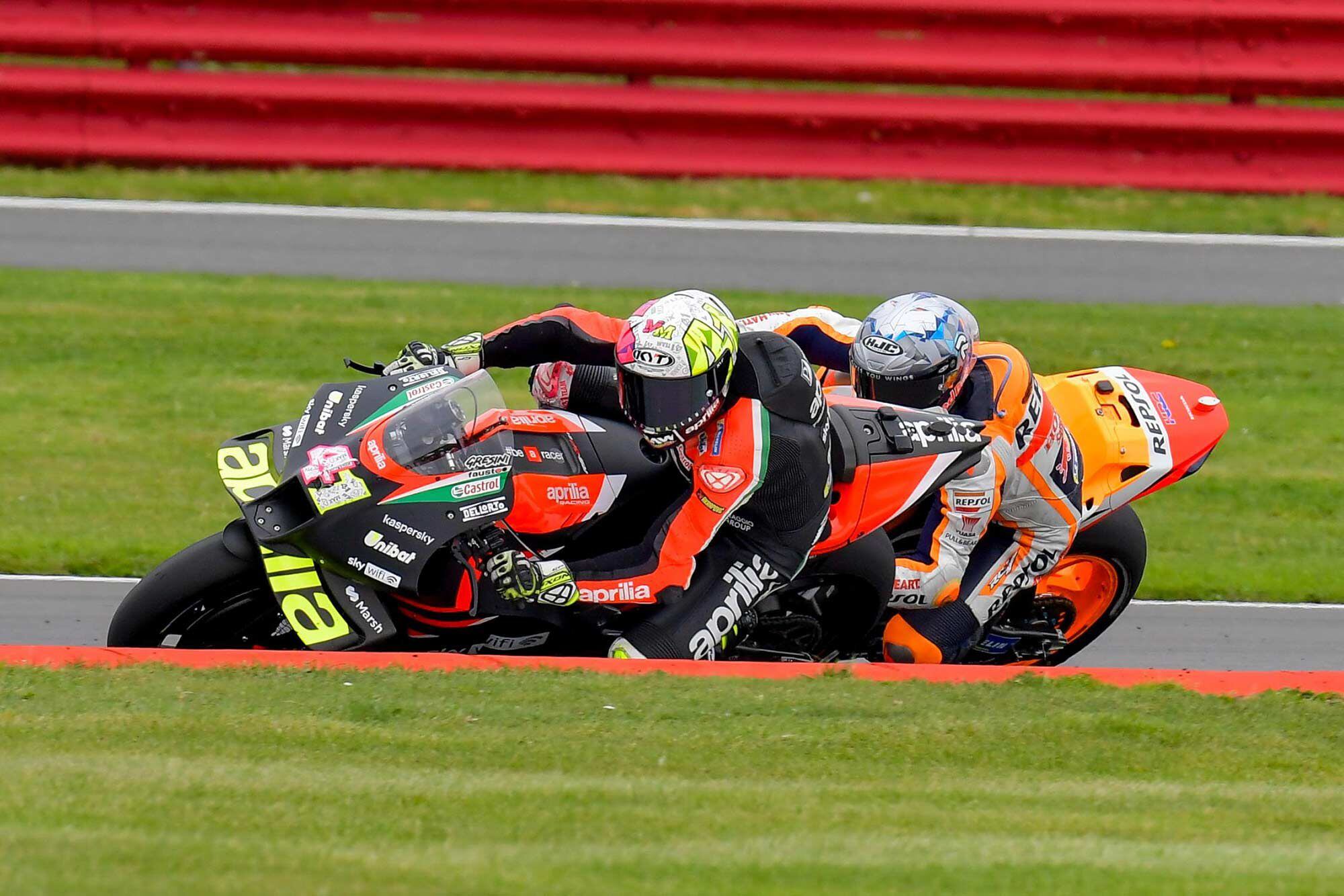 Aleix Espargaró earned Aprilia its first podium since its return to the MotoGP class.