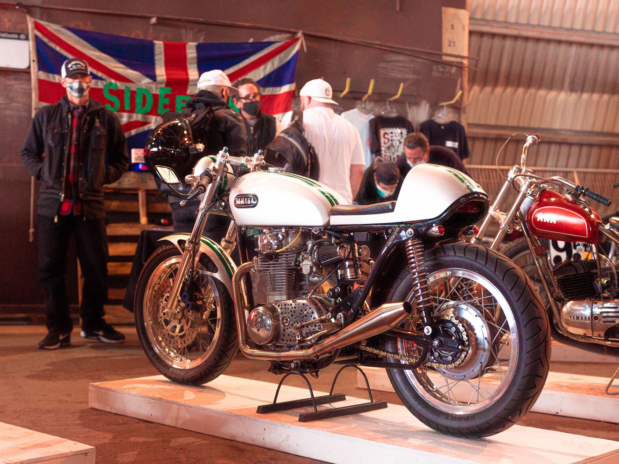 Tony Pereira’s 1975 Yamaha XS650 cafe racer.