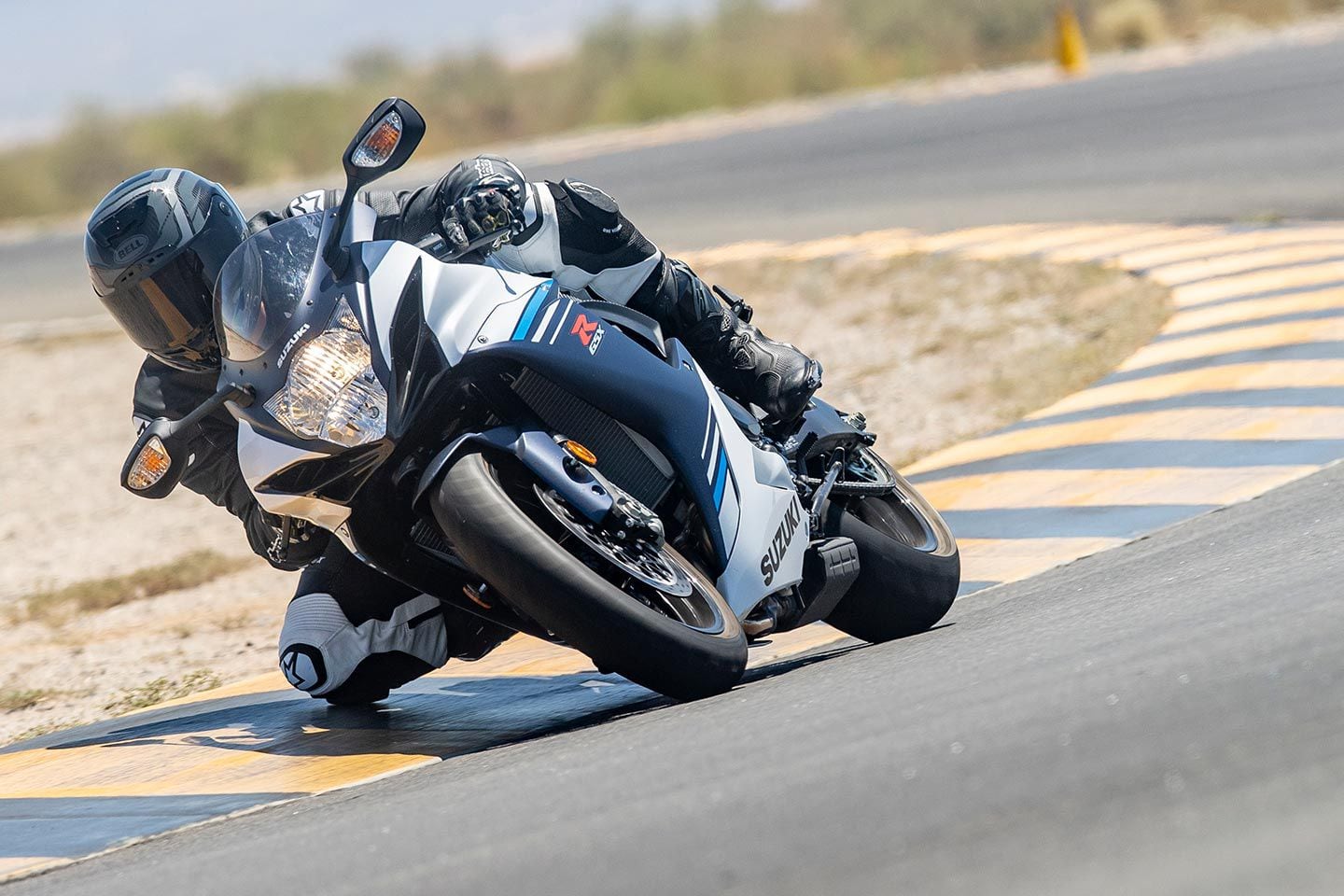 Despite the lack of modern electronic rider aids, Suzuki’s GSX-R600 is stable and confidence inspiring when on the side of the tires.