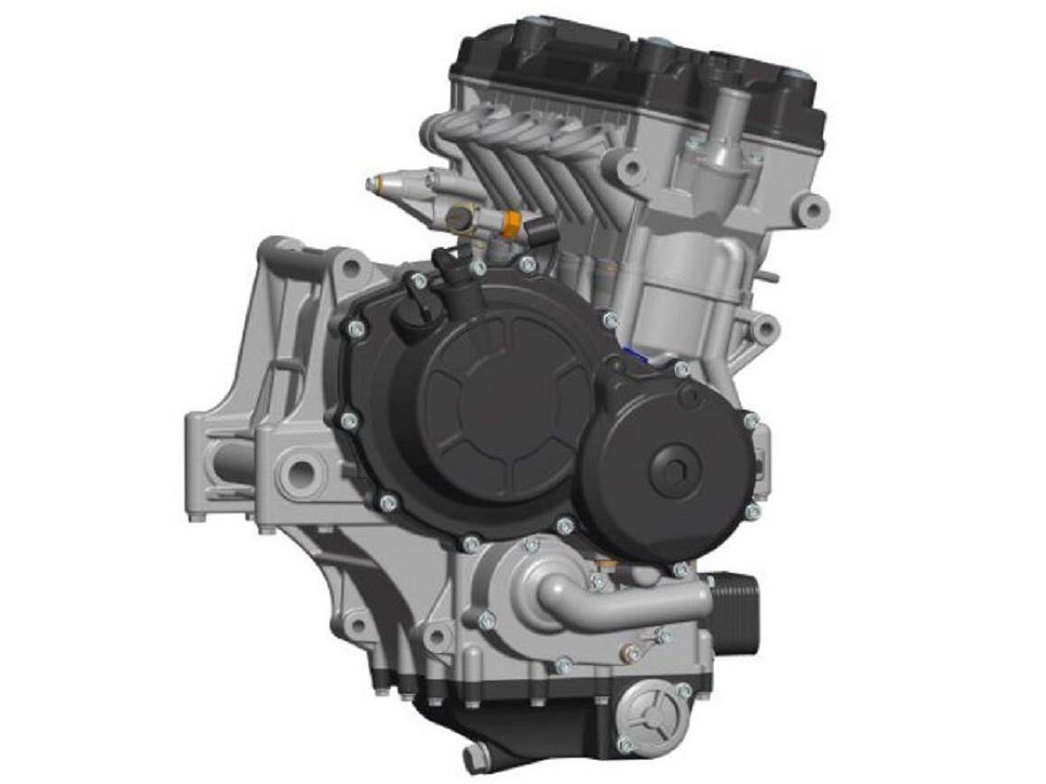 Design drawings of the 400cc inline-four.