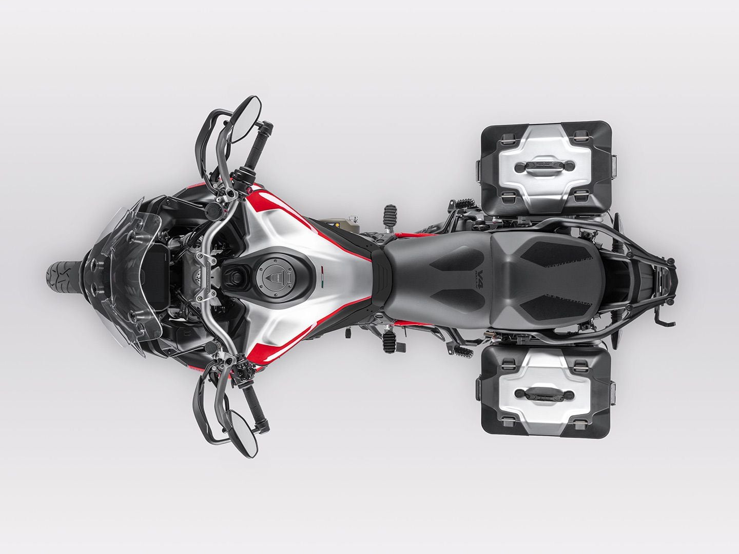 Top view of Ducati Multistrada V4 Rally.