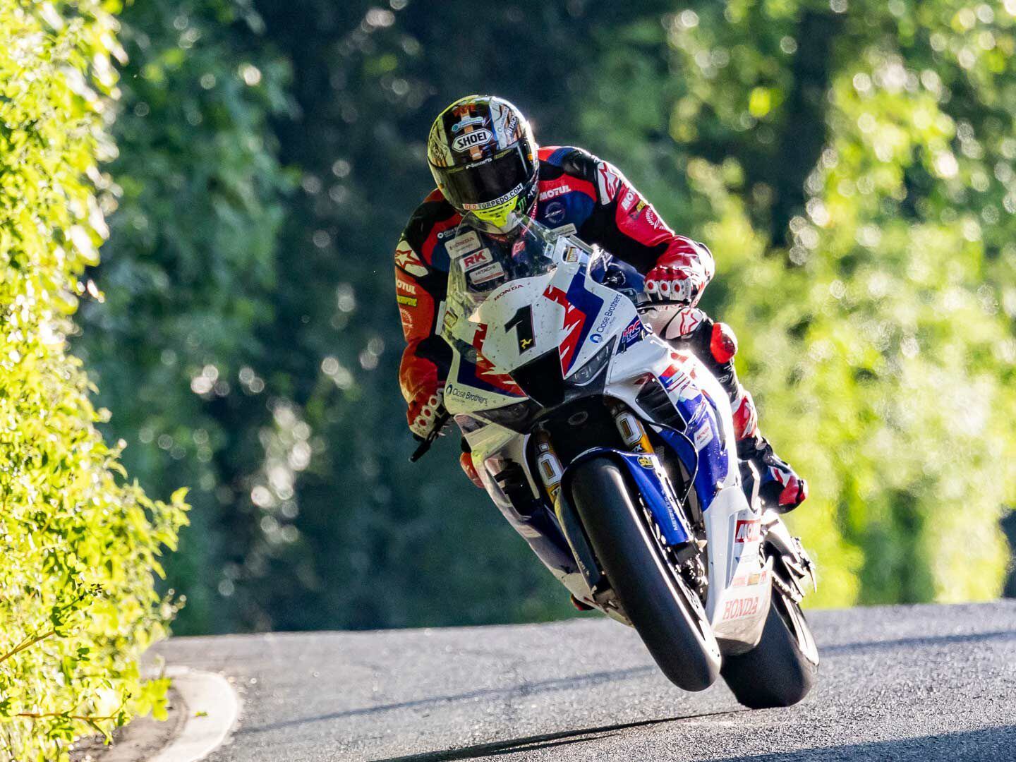 John McGuinness, the winningest active TT rider with 23 TT victories, will start his 100th TT on Saturday. McGuinness was the first rider in TT history to exceed 130 mph and, despite turning 50 this year, has not slowed down, clocking over 129 mph on his Honda Racing Fireblade RR-R.