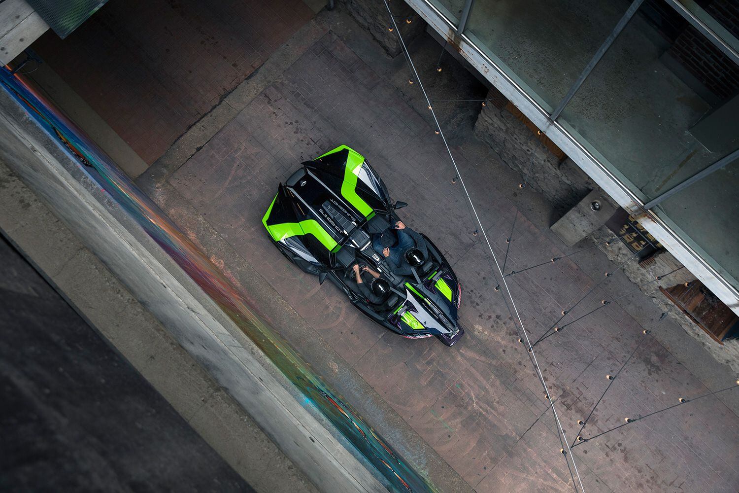Two wheels up front, one in the rear: business in the front, party in the back?