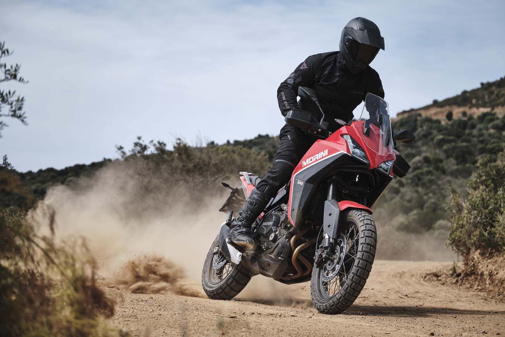Moto Morini’s midsize ADV machine, the X-Cape in 650cc form, will also be coming to the US.